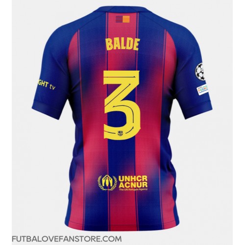 Barcelona Alejandro Balde #3 Domáci futbalový dres 2025-26 Krátky Rukáv Barcelona Alejandro Balde #3 Domáci futbalový dres 2025-26 Krátky Rukáv